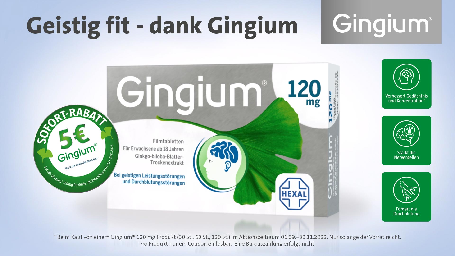 Gingium -5 Euro Sofort Rabatt